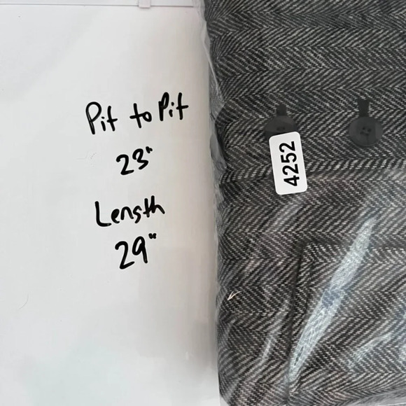 Harve Bernard 16W Vintage herringbone wool tweed blazer coat old money - Picture 5 of 5